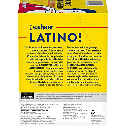 Café Bustelo Café con Leche Flavored Espresso Style Coffee, 96 Keurig K-Cup Pods