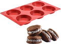 CAKETIME Silicone Egg Molds - 3" Round Muffin Top Pan for Whoopie Pies, Egg Bites & Tarts | 1 Pack