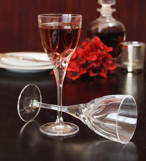 Barski Wine Glass - Goblet - Red Wine - White Wine - Water Glass - Stemmed Glasses - Set of 6 Goblets - Crystal like Glass - 8.3 oz. Beautifully - Cut Crystal - Designed Made in Europe