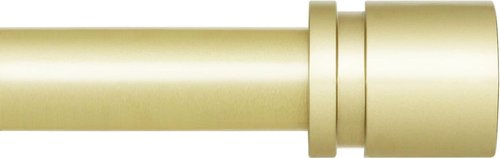 Byondeth Adjustable Curtain Rods - 16 to 170 Inches, 1 Inch Diameter, Warm Gold Aluminum Finials