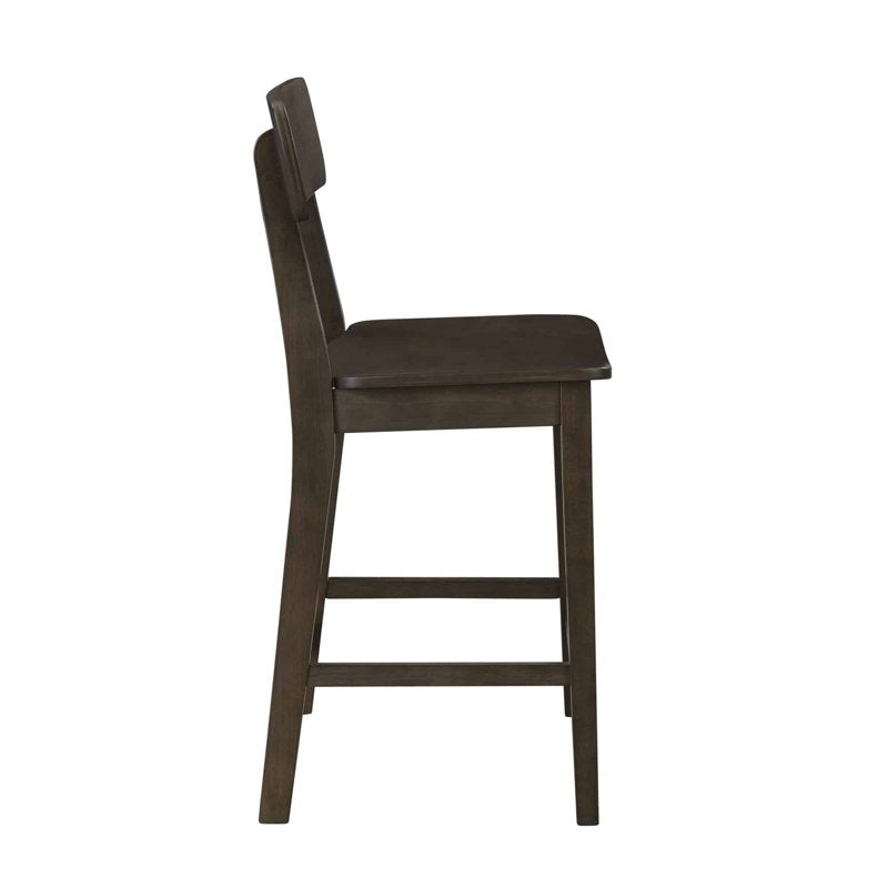 Torino Farmhouse Rubberwood Counter Stool - Carbonite Brown