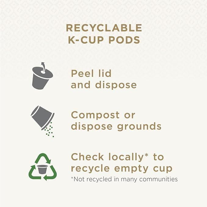 Peet's Coffee Medium Roast Decaf K-Cup Pods - Decaffeinated Arabica Coffee, 60 Count (6 Boxes of 10 Pods)