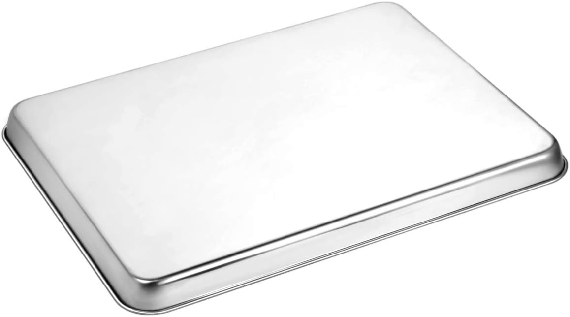 Wildone Sheet Pan Set - 12 PCS Heavy-Duty Stainless Steel Baking Trays | Dishwasher Safe, 9 x 6.7 x 1 Inches