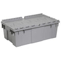 Buckhorn AR2012070201000 Industrial Plastic Storage Tote with Hinged Attached Lid, (20-Inch x 12-Inch x 7-Inch), Gray