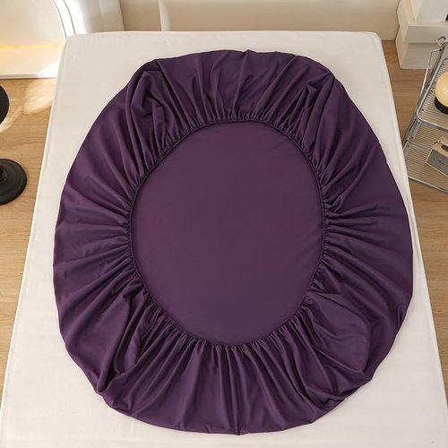 Bedding 1piece Queen Fitted Sheet Only-Queen Size Deep Pocket Bottom Fitted Sheet-Fits 15inches Bed Matress Sheet-Soft and Microfiber-Easy Care-Dark Purple