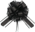 Skiennix 6 PCS Large Pull Bows - Elegant Black Gift Wrapping Bows for Weddings & Parties | 6 Inches