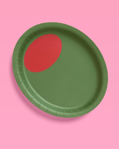xo, Fetti Martini and Olive Plate Set - 32 Pack | Green Olive, Martini Theme, Cocktail Party Plates, Tini Bit Older, Vegas, Poker