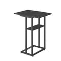HOOBRO C Shaped End Table, Foldable Side Table for Sofa, Couch Table Slide Under, C Table for Small Spaces, Living Room, Bedroom, Office, Black BB75SF01