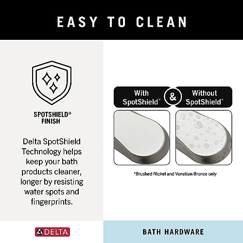 Delta Faucet Becker 3-Piece Bathroom Set, SpotShield Brushed Nickel, 18"/24" Towel Rack, Toilet Paper Holder, Ring BCK63-DN