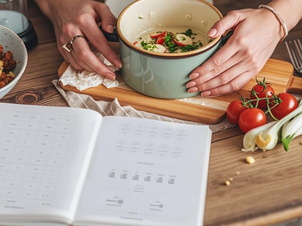 &And Per Se Recipe Book to Write in Your Own Recipes, Blank Recipe Book with Water-Resistant Hardcover, Empty CookBook to Organize Your Recipes - 5.7 X 8 Inches(Black)