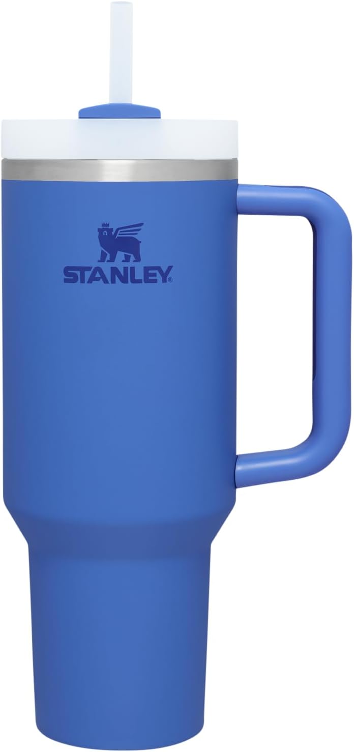 STANLEY Quencher H2.0 Tumbler - 40 oz Stainless Steel Insulated Cup with Lid & Straw in Iris