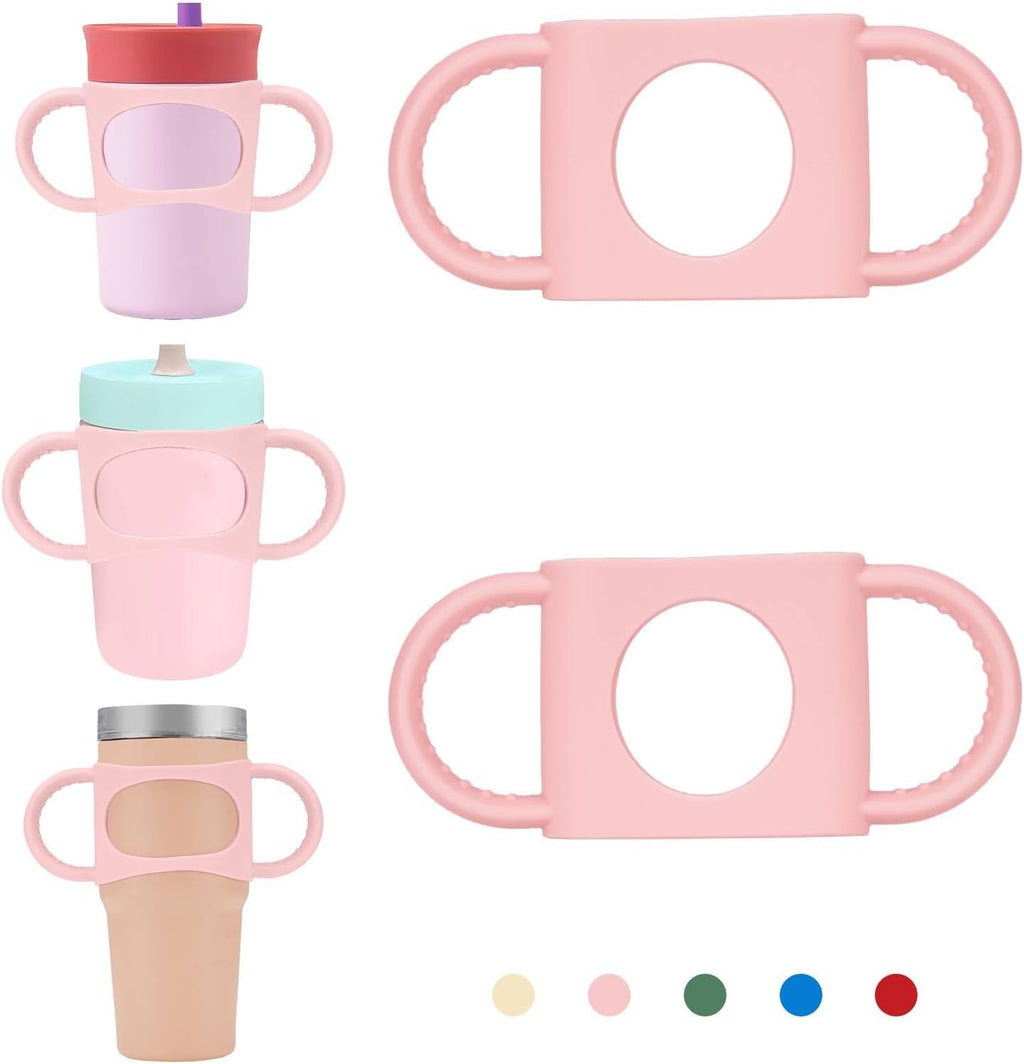 NiHome Silicone Dual-Handle Tumbler Grip - Fits 14oz Stanley & 12oz Zak Owala Cups | Ideal for Home & Travel