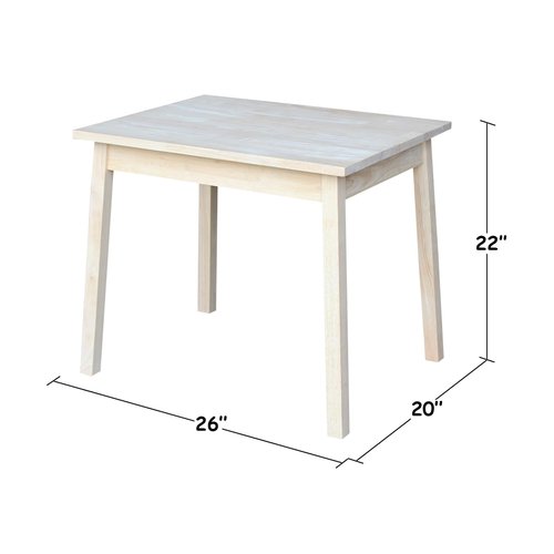 International Concepts Unfinished Kids Table