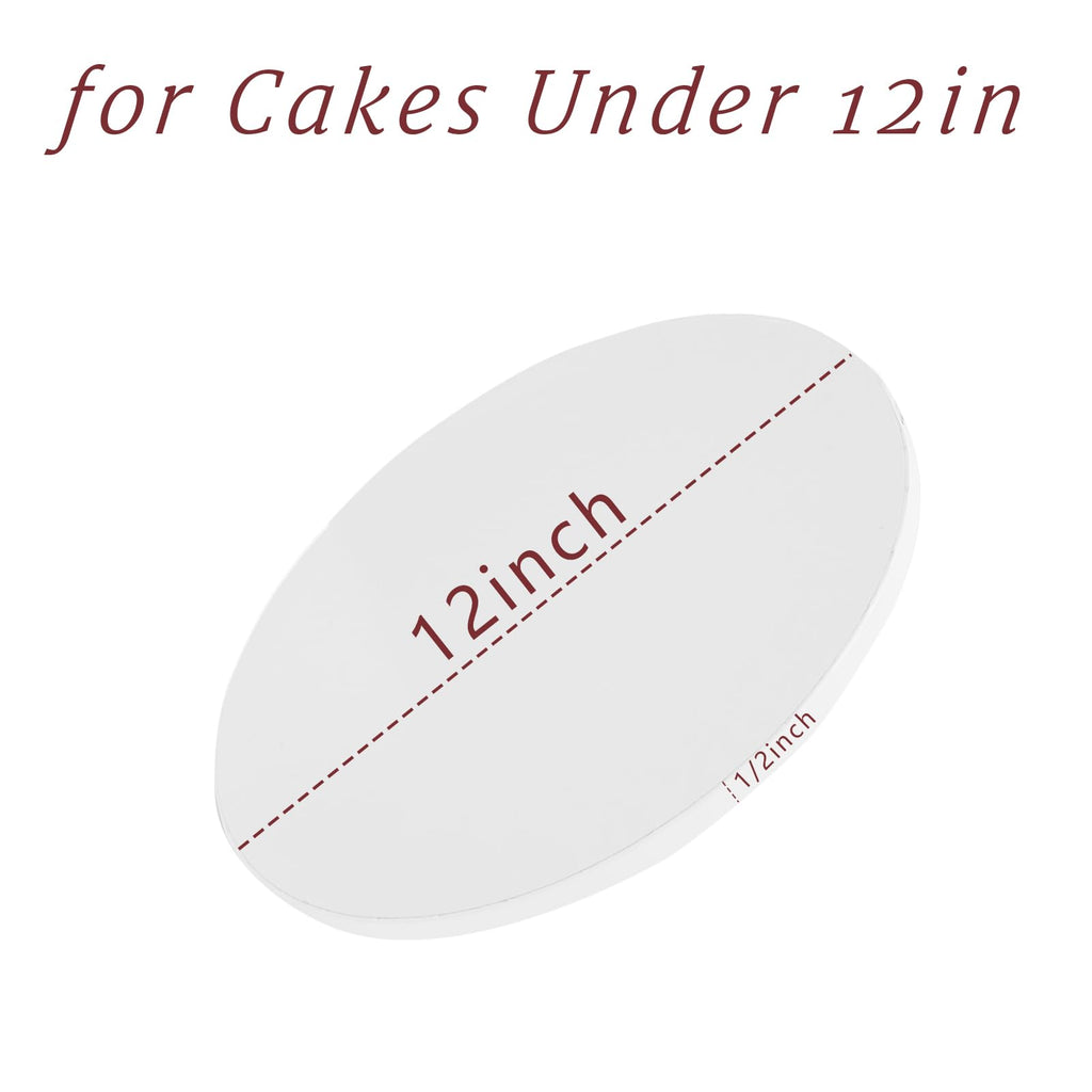 Oungg 14 Pack 12 Inch Cake Drum, Cake Boards 12 Inch Round, 1/2" Thick Cardboard Cake drums with Food Grade, White and Modern Style for Bases Para Pasteles.
