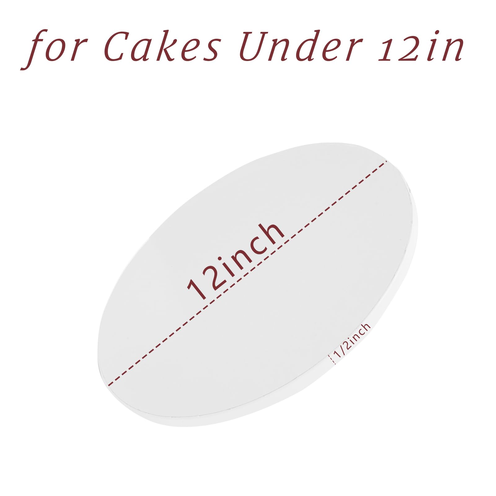 Oungg 14 Pack 12 Inch Cake Drum, Cake Boards 12 Inch Round, 1/2" Thick Cardboard Cake drums with Food Grade, White and Modern Style for Bases Para Pasteles.