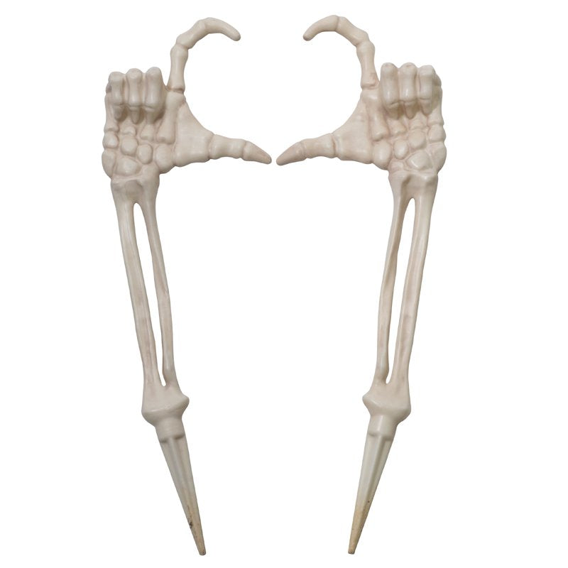 Halloween Skeleton Hand Stakes - Love Pose Lawn Decorations, 17 Inch Outdoor Yard Decor