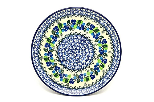 Polish Pottery Plate - 10" Dinner - Blue Berries