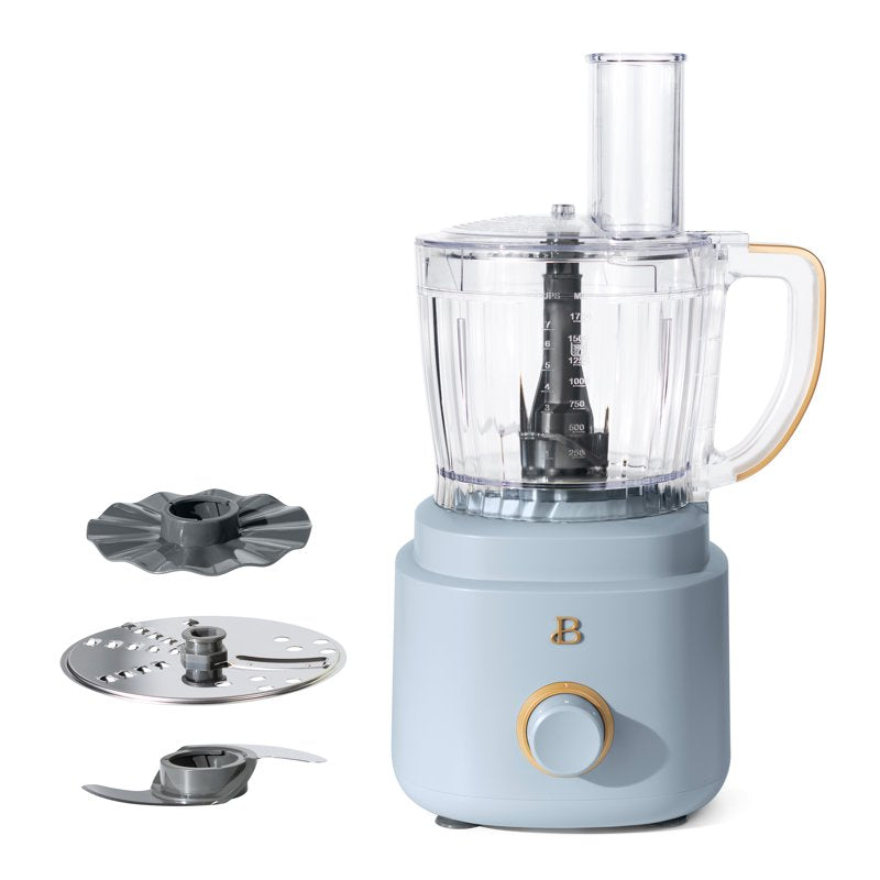 10-Cup Food Processor with Accessories - Cornflower Blue