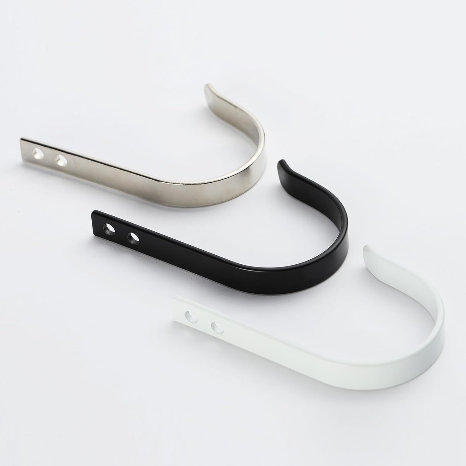 Skiennix Stainless Steel Wall Hooks - Versatile Coat & Towel Hangers for Indoor/Outdoor Use | 5-Pack, Silver