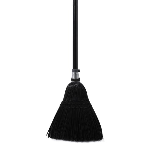 Yocada Broom Commercial Indoor Outdoor Broom 55.5 inch Tall for Courtyard Garage Lobby Mall Market Floor Home Office Leaves Stone Dust Rubbishb Black