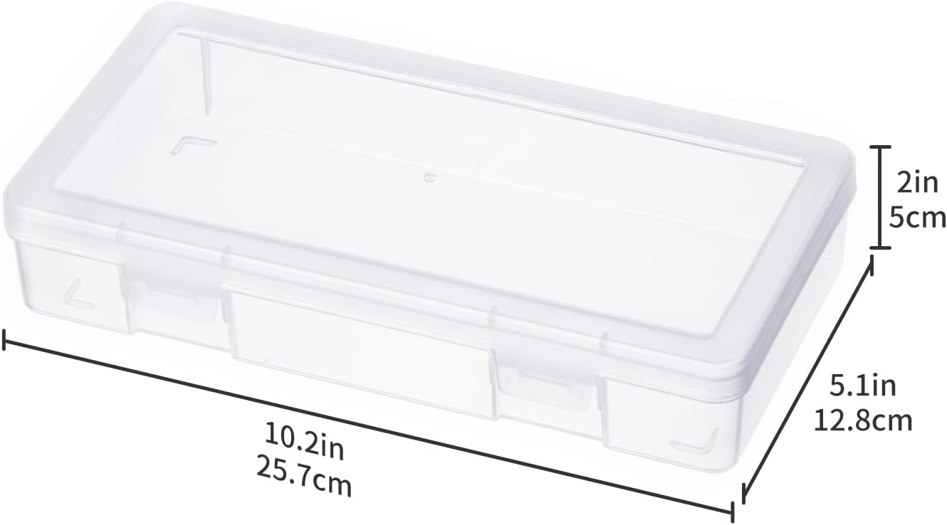Novelinks Plastic Storage Bins - Stackable Mini Clear Containers with Lids for Organizing (9 Pack)