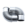 ILLITAN Stove Pipe Elbow,90 + 90 Degree, 2.36 inch Diameter, for Wood Stove Chimney Vent Pipe, Durable & Rust-Resistant