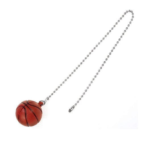 LC LICTOP Basketball Ceiling Fan Pull Chain 2Pcs, 12-Inch Extender Chain with Basketball Pendant, Decorative Light Pull Chains Ornaments for Ceiling Fans & Lamps