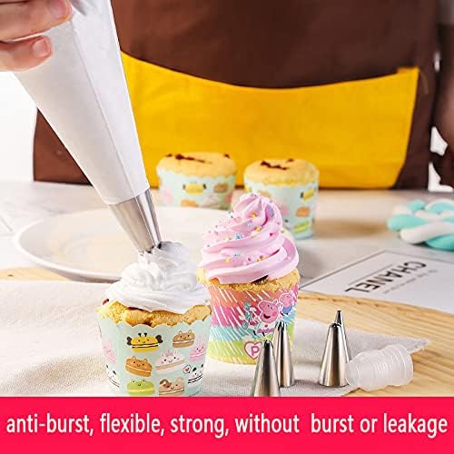 100 Pieces Disposable Piping Bags by [Brand Name] - 16 Inch Tipless Design for Cake and Cookie Decorating