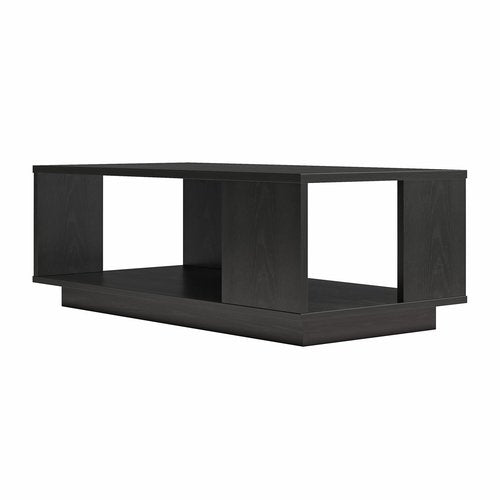 Ameriwood Home Knowle Contemporary Coffee Table, Black Oak, Minimal Design, Eco-Friendly, MDF/Engineered Wood
