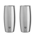 SNOWFOX Vacuum Insulated Double Wall Stainless Steel Beer Glass, Set of 2, Home Bar Accessories, Elegant Bartending, Lightweight Pint Glasses, Sleek Drinkware, Frosty Beverages Stay Cold, 18 oz