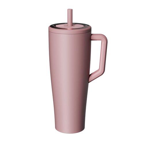 LOONLAI Leak proof No Spill Insulated Water Bottle 40 Oz Leakproof Tumbler Cup with Handle and Flip Straw (Rose Taupe)