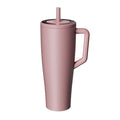 LOONLAI Leak proof No Spill Insulated Water Bottle 40 Oz Leakproof Tumbler Cup with Handle and Flip Straw (Rose Taupe)
