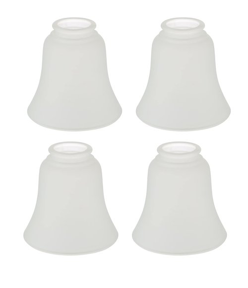 Aspen Creative 23137-4A Transitional Frosted Ceiling Fan Shade, 2-1/8" Fitter, 4-3/4" Diameter x 4-3/4" Height, 4 Pack Replacement Glass