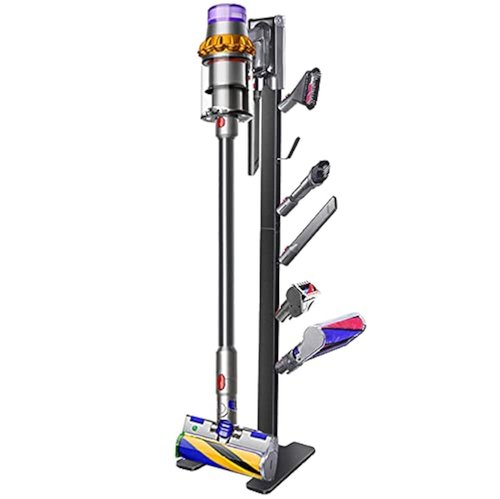 XIGOO Vacuum Stand for Dyson V15 V10 V8 V7 V6, Stable Metal Vacuum Attachment Holder, Cordless Vacuum Cleaners Docking Station for Dyson, Brushed Black