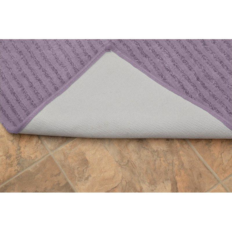Purple Washable Nylon Bath Rug 30x50 Inch Non-Slip Bathroom Mat