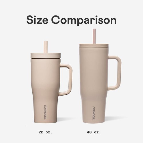 Corkcicle Cruiser Insulated Tumbler - Keeps Drinks Cold 20 Hours - Triple-Insulated Stainless Steel - Spill-Proof Lid - Summer Drinkware Gift - Keeps Drinks Ice Cold - 40 oz - Periwinkle
