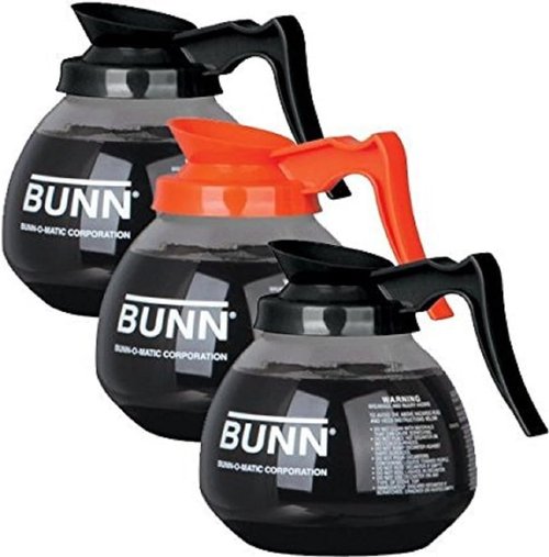 Generic Supply Depot Compatible with Coffee Pot Decanter/Carafe, 2 Black Regular and 1 Orange Decaf, 12 Cup Capacity, Set of 3,, large, BP25802011