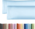 Skiennix Body Pillowcases Set of 2 | Soft & Breathable 20x54 Long Pillow Covers - Wrinkle-Free & Machine Washable (Light Blue)