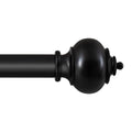 H.VERSAILTEX Curtain Rods for Windows 16.2 to 43.8 Inches 1 inch Diameter Adjustable Decorative Telescoping Curtain Rod with Brackets Heavy Duty Splicing Window Rods with Decorative Finials, Black