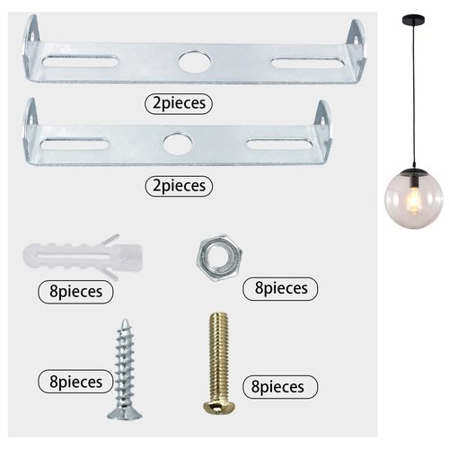DVECUE 4Pieces Light Fixture Mounting Bracket for Ceiling Pendant Light Crossbar Kit Sconce Mounting Plate with Screws