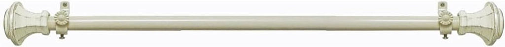 Achim Home Decor Buono II Carson Series Decorative Curtain Rods - Adjustable 48-86 Inches, Lightweight & Easy to Install