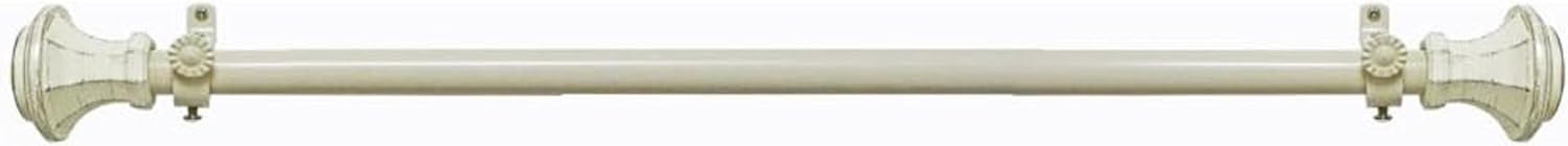 Achim Home Decor Buono II Carson Series Decorative Curtain Rods - Adjustable 48-86 Inches, Lightweight & Easy to Install