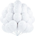 PartyWoo White Balloons - 100 Pcs 12 Inch Latex Helium Pastel White Balloons for Events & Celebrations