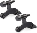 HOMOTEK Heavy Duty Adjustable Door Stopper - 2 Pack Black Hinge Pin Design | 2.5" x 1.75" with Rubber Bumpers