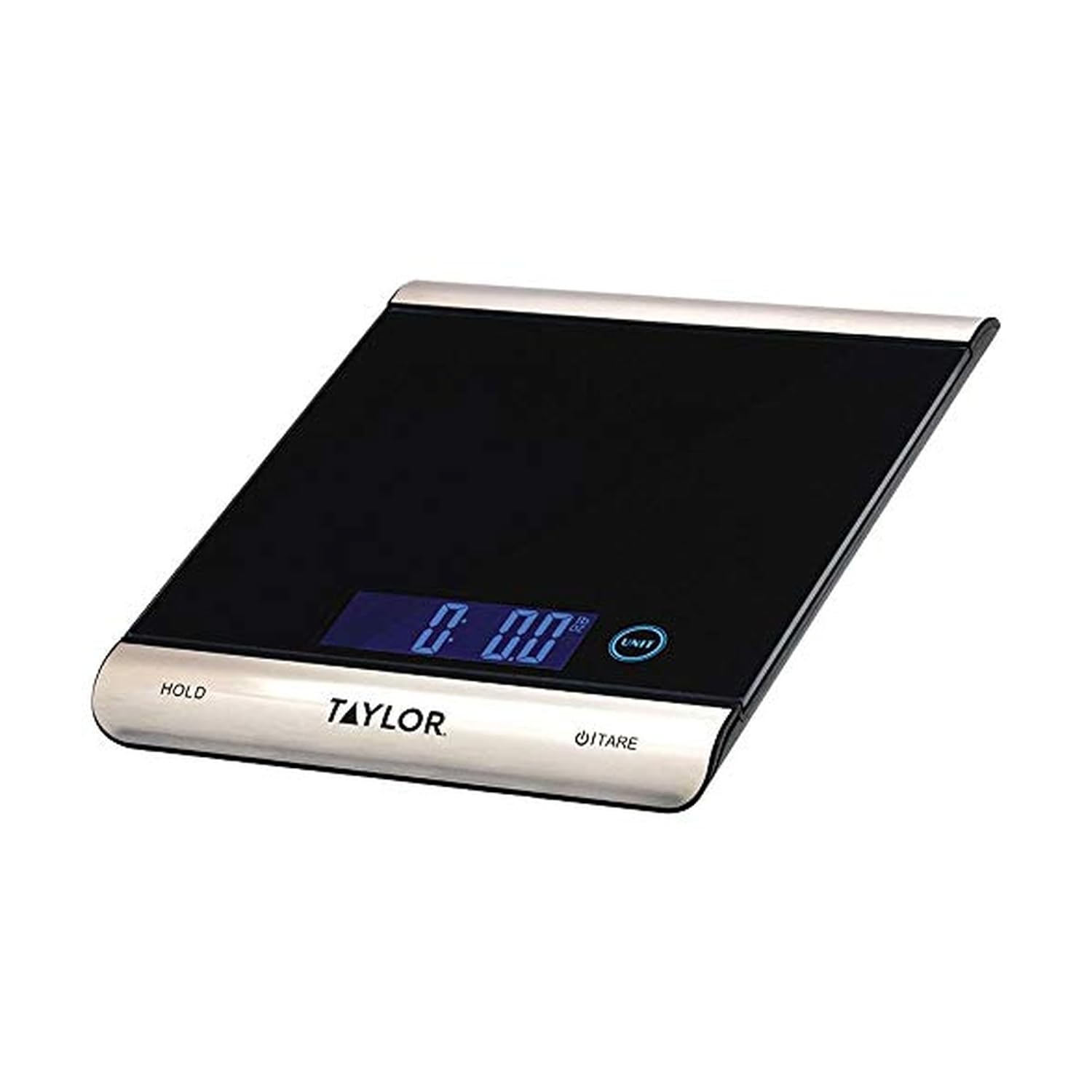 Taylor 3851 High-Capacity Digital Kitchen Scale - 33 lb Capacity, Sleek Black Design