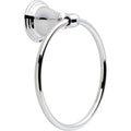Delta Windemere (1-Pack) Hand Towel Holder Polished Chrome Towel Racks for Bathroom Wall Round Towel Ring Holder for Bath Towel Hanger for Kitchen, Bathroom Accessories 70046