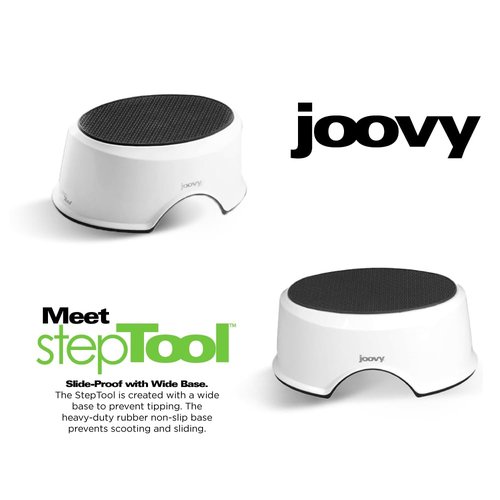 Joovy StepTool Toddler Step Stool with No-Slide Grips on Top and Bottom and Sturdy, Stackable Design, Holds Up to 300 lb. - BPA, PVC & Phthalate Free