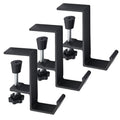 3 Pack Under Desk Mount Bag Holder Hook Clamp,Headphone Holder Backpack Hook,Desk Hook with Adjustable Arm Clamp (Black-A 3pc)
