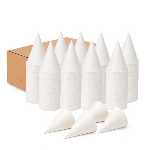 EXITOGLOBAL Paper Snow Cone Cups Bulk (Pack of 800-4.5 Oz) Paper Cone Cups for Water Cooler Dispenser, Leak-Proof, Snowcone 4.5 oz, Snow Ideal for Events, Quick Hydration & Efficient Cleanup
