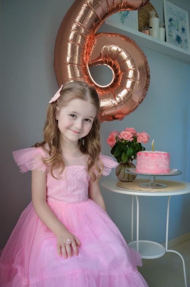 Number 6 Balloon - 40 Inch Rose Gold Birthday Decoration for Men & Women | Perfect for 6th Birthday Celebrations